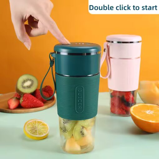 Electric Rechargeable Fruit Juicer Mixer Mini Usb Hand Portable Blender - Image 3