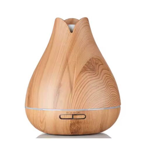 300Ml Electric Oil Led Ultrasonic Wood Grain Vintage Wooden Humidifier Aroma Diffuser