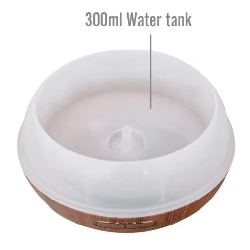 300Ml Electric Oil Led Ultrasonic Wood Grain Vintage Wooden Humidifier Aroma Diffuser - Image 5