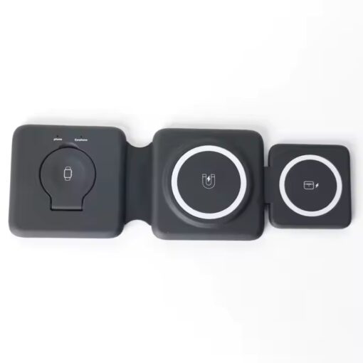 Wireless Charger Station Foldable 15w Usb C Portable Magnetic Wireless Chargers 3 in 1 Magnet Wireless Charger